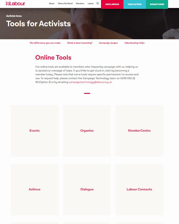 Online Tools menu