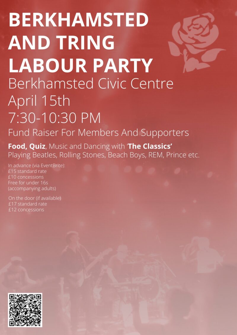 Berkhamsted and Tring Labour Party Fund Raiser
